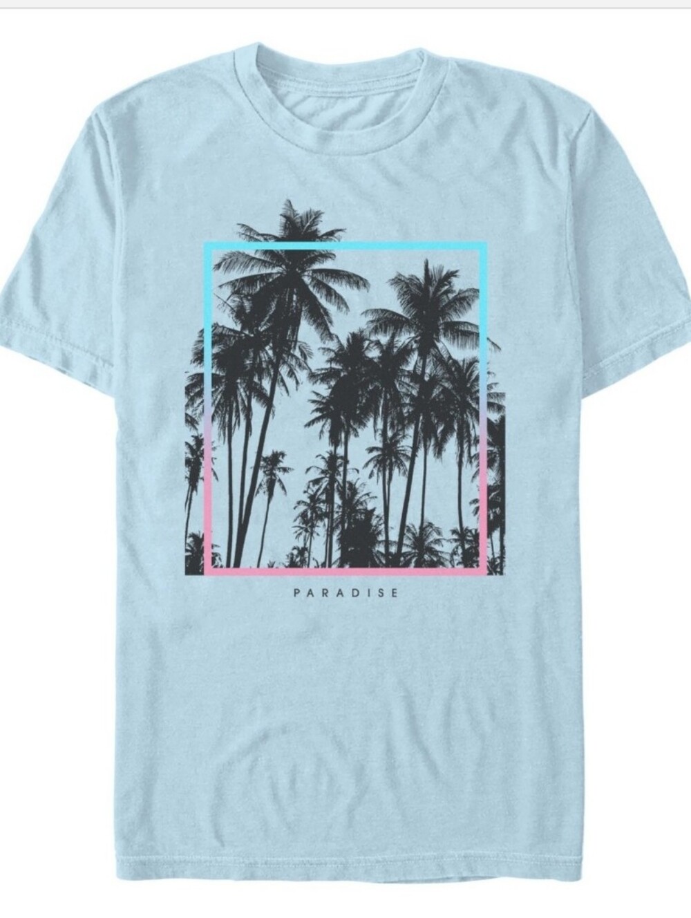 Fifth Sun Men's Paradise Palms Short Sleeve T-Shirt - Light Blue. NWT